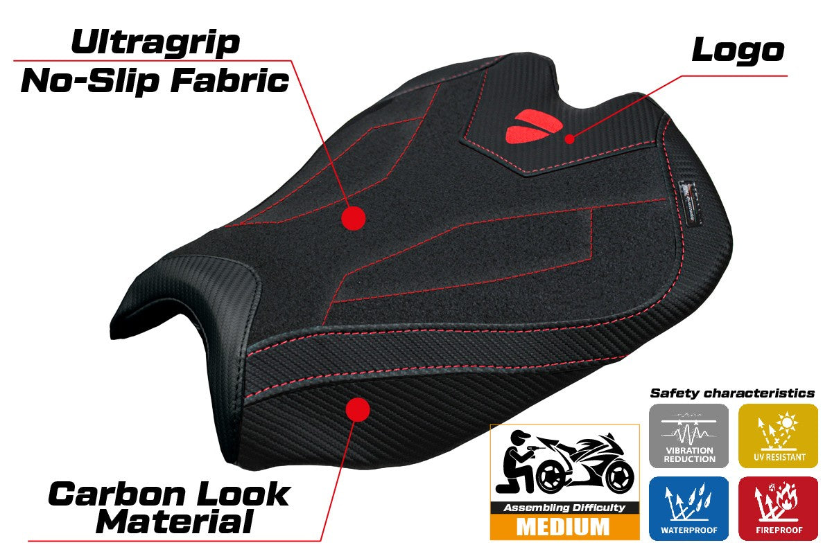 Ducati streetfighter V4 2025 Seat Cover Tappezzeria Ultragrip Black