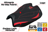 Ducati streetfighter V4 2025 Seat Cover Tappezzeria Ultragrip Red Black Logo V4