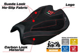 Ducati streetfighter V4 2025 Seat Cover Tappezzeria Velvet Black Logo V4
