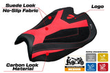 Ducati streetfighter V4 2025 Seat Cover Tappezzeria Velvet Red Black