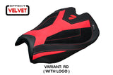 Ducati streetfighter V4 2025 Seat Cover Tappezzeria Velvet Red Black
