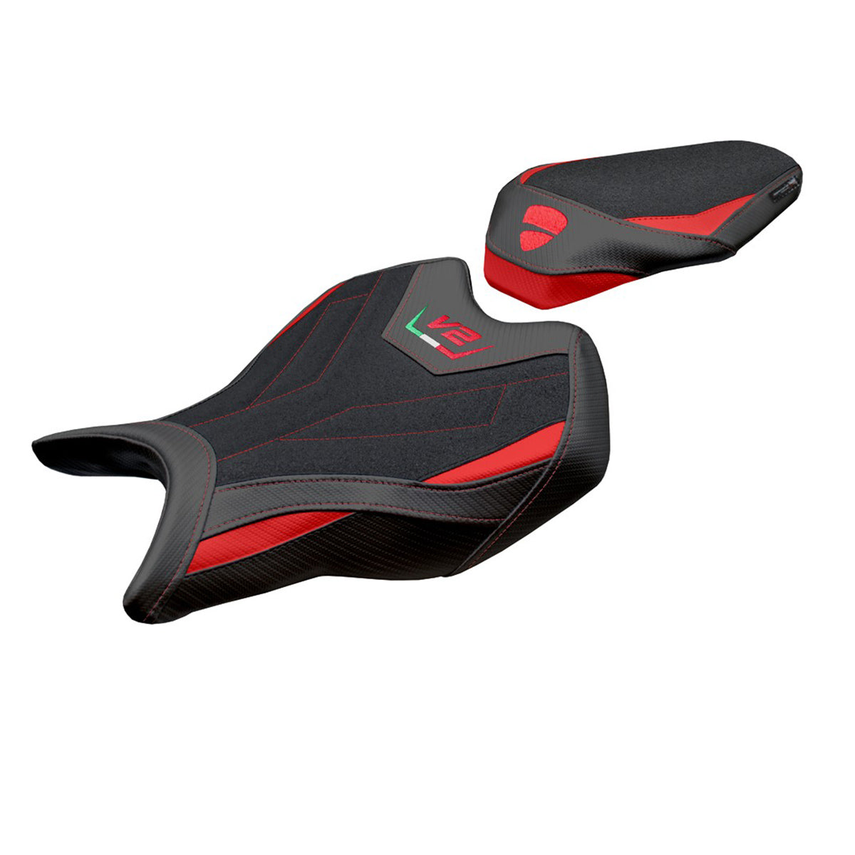 Ducati Streetfighter V2 2025 Seat Cover Tappezzeria Ultragrip Red Black