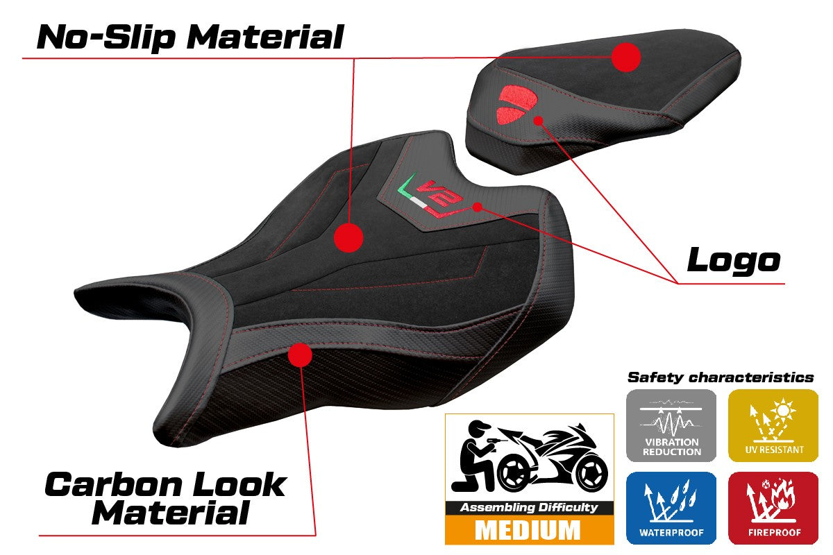 Ducati Streetfighter V2 2025Seat Cover Tappezzeria  Velvet Black