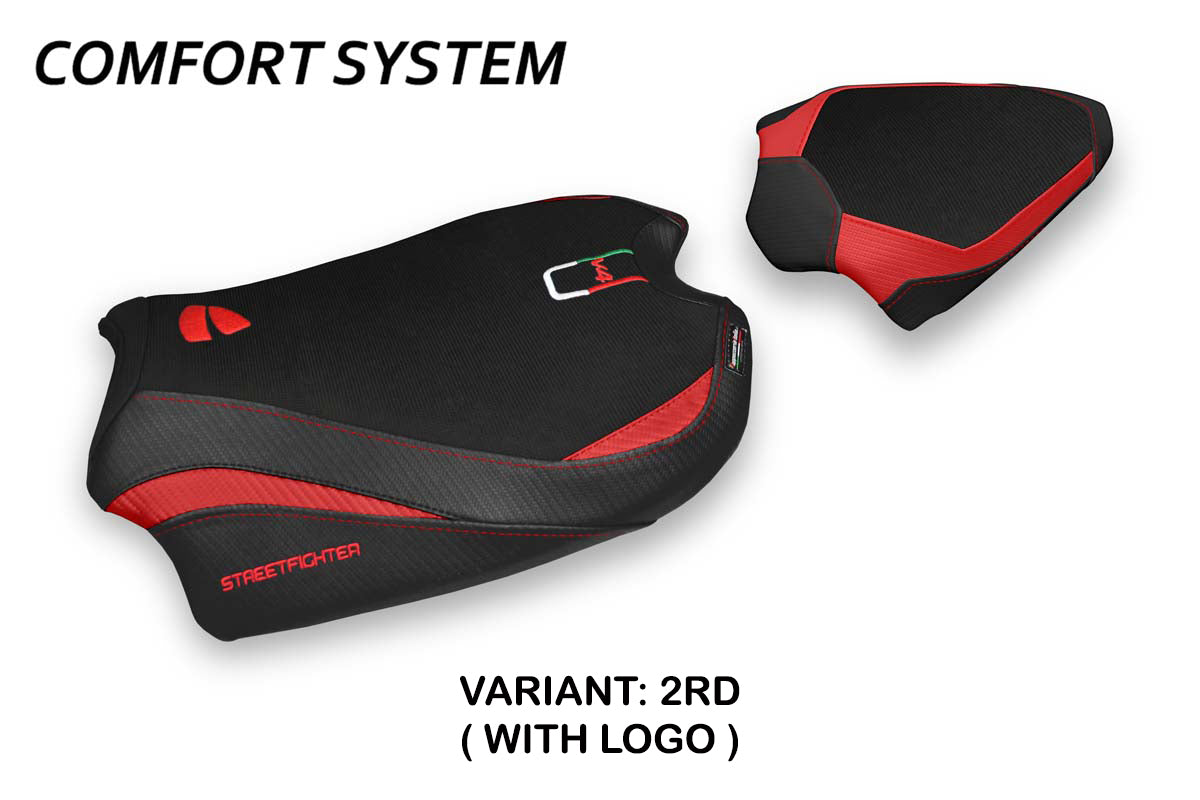 Ducati Streetfighter V4 Seat Cover Tappezzeria 2020-2023 Comfort Red Black