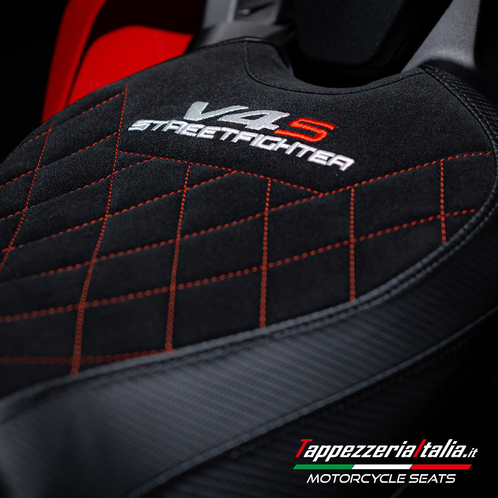 Ducati Streetfighter V4 S Seat Cover Tappezzeria 2020-2023 Velvet Black Diamond