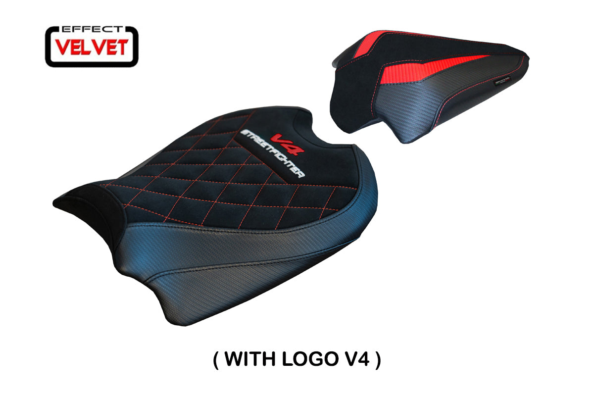 Ducati Streetfighter V4 Seat Cover Tappezzeria 2020-2023 Velvet Black Diamond