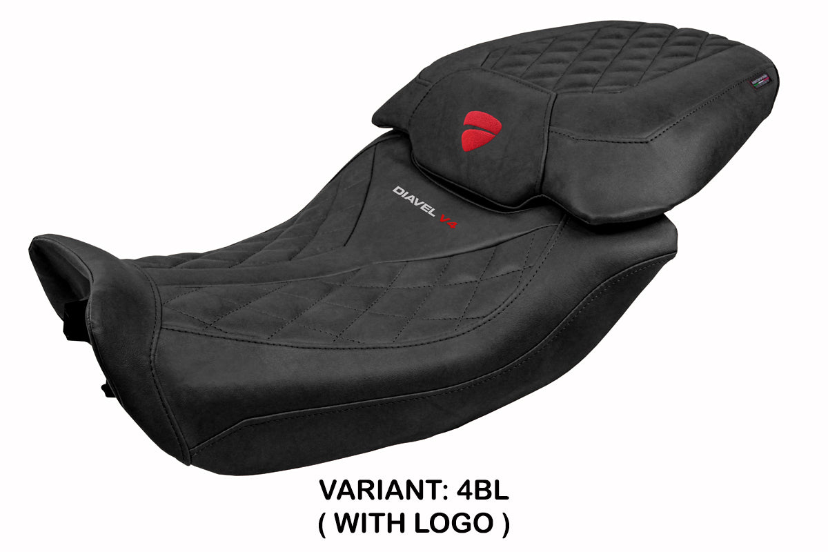 Ducati Diavel V4 Seat Cover Tappezzeria 2023 Diablo Classic Leather Black