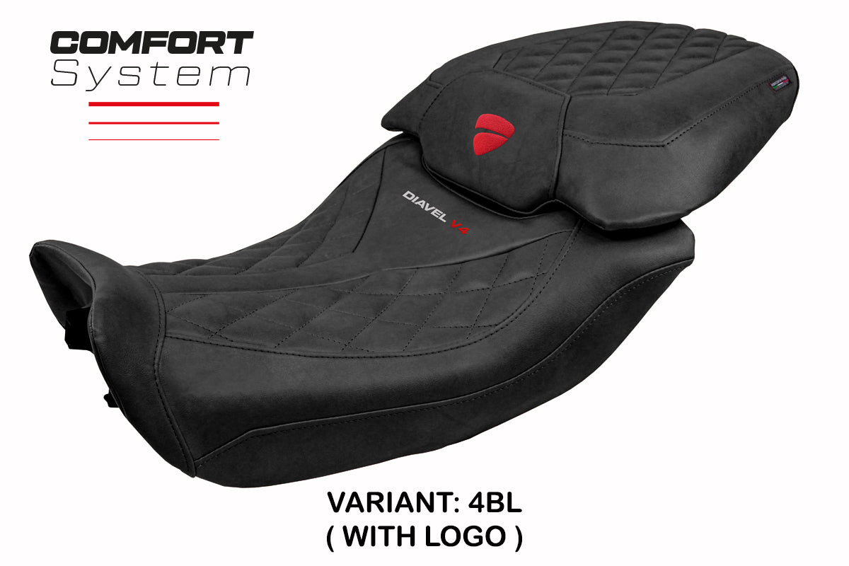 Ducati Diavel V4 Seat Cover Tappezzeria 2023 Comfort Classic Leather Black