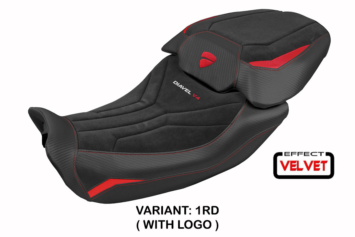 Ducati Diavel V4 Seat Cover Tappezzeria 2023 Diablo Velvet Red Black