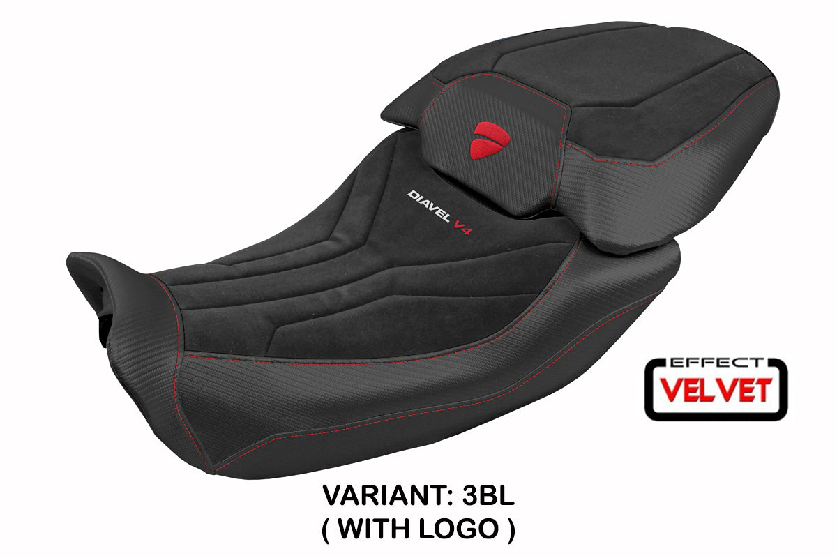 Ducati Diavel V4 Seat Cover Tappezzeria 2023 Diablo Velvet Black