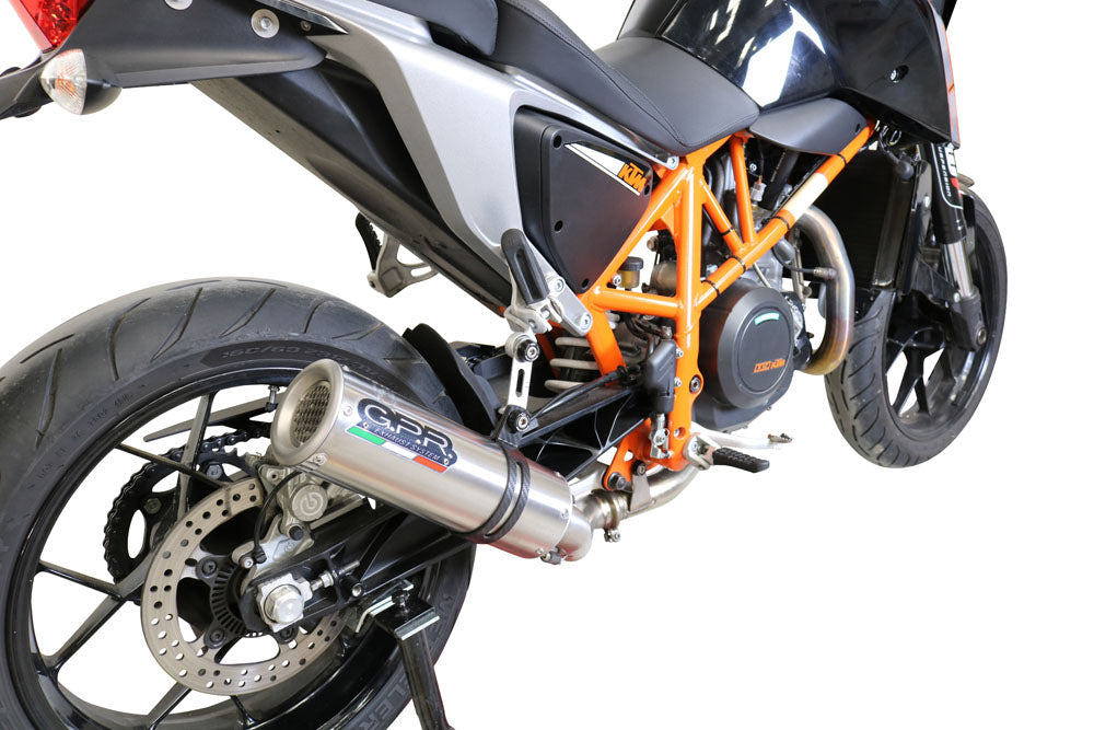 GPR Exhaust System Ktm Duke 690 2012-2016, M3 Titanium Natural, Slip-on Exhaust Including Removable DB Killer and Link Pipe