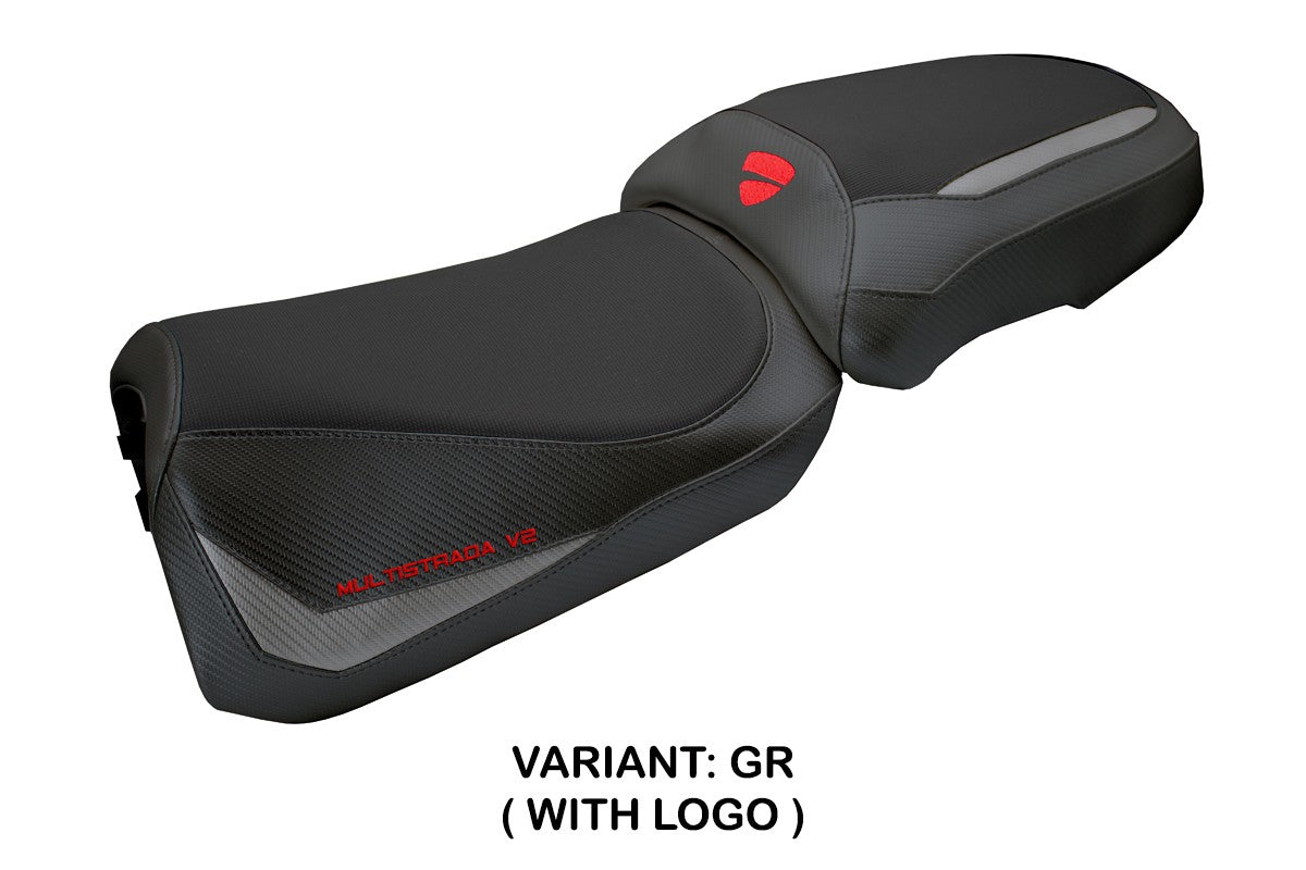 Ducati Multistada V2 2025 Seat Cover Tappezzeria Grey Black