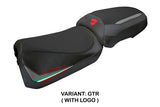 Ducati Multistada V2 2025 Seat Cover Tappezzeria Grey italian Flag Black