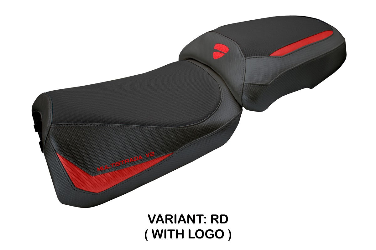 Ducati Multistada V2 2025 Seat Cover Tappezzeria Red Black