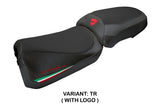 Ducati Multistada V2 2025 Seat Cover Tappezzeria Italian Flag Black