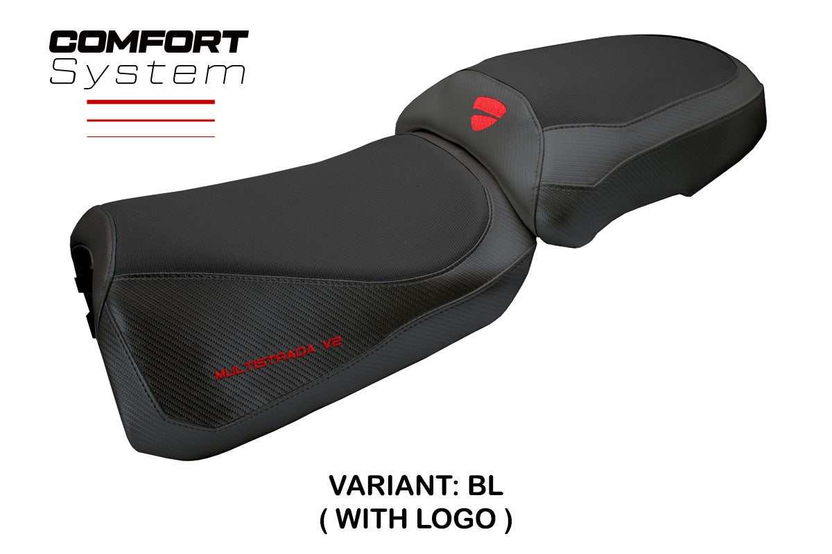 Ducati Multistada V2 2025 Seat Cover Tappezzeria Comfort Black