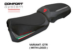 Ducati Multistada V2 2025 Seat Cover Tappezzeria Comfort Grey Italian Flag Black