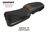 Ducati Multistada V2 2025 Seat Cover Tappezzeria Comfort Italian Flag Black