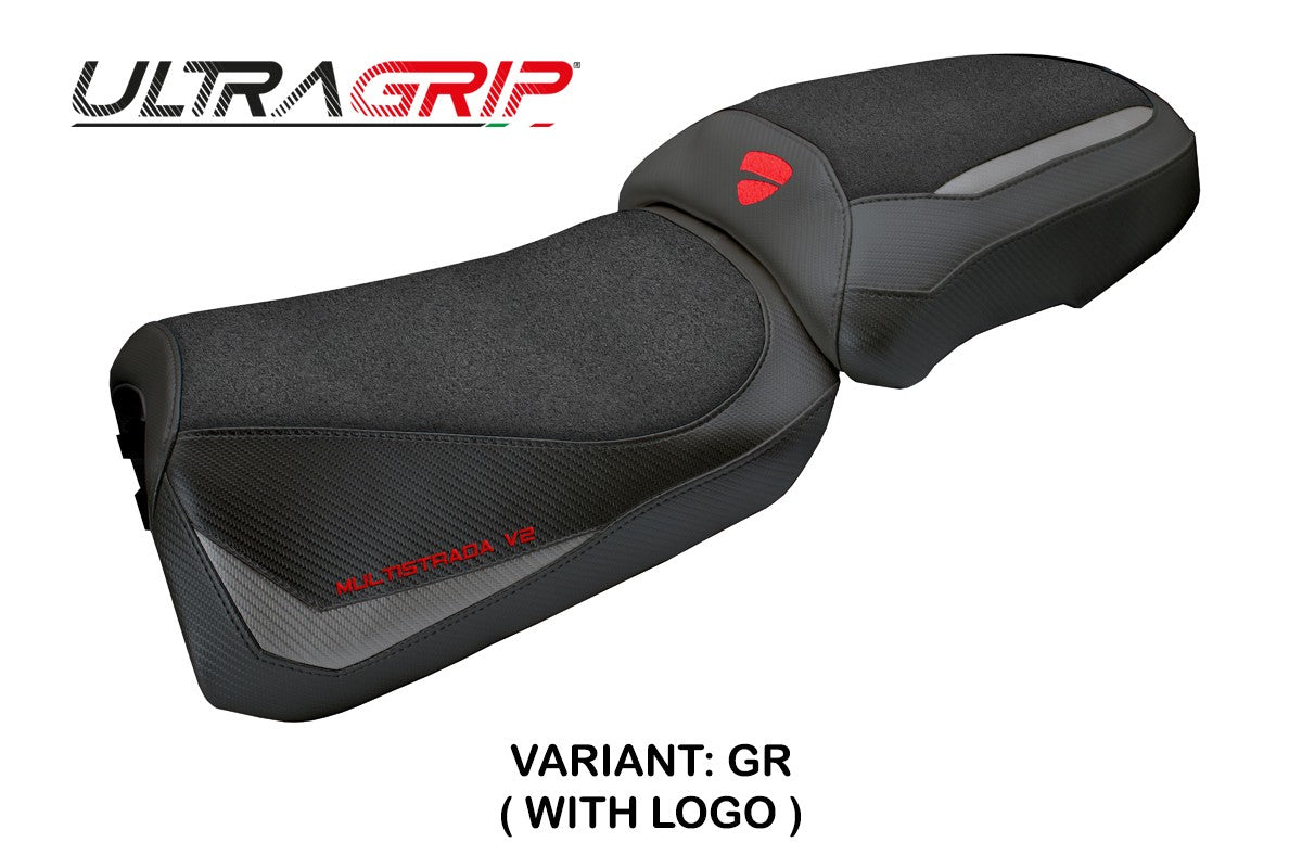 Ducati Multistada V2 2025 Seat Cover Tappezzeria Ultragrip Grey Black
