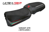 Ducati Multistada V2 2025 Seat Cover Tappezzeria Ultragrip Grey Italian Flag