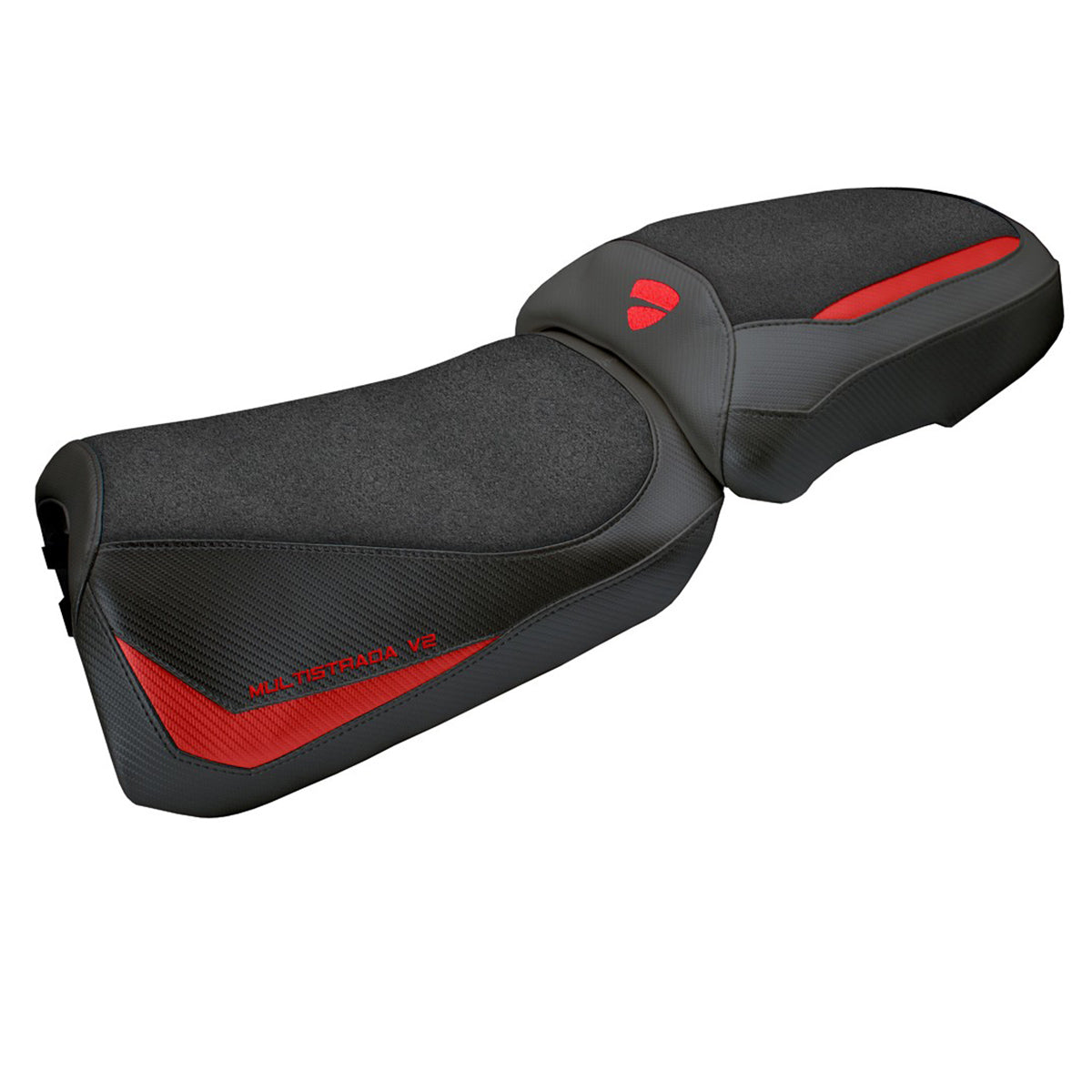 Ducati Multistada V2 2025 Seat Cover Tappezzeria Ultragrip Red Black