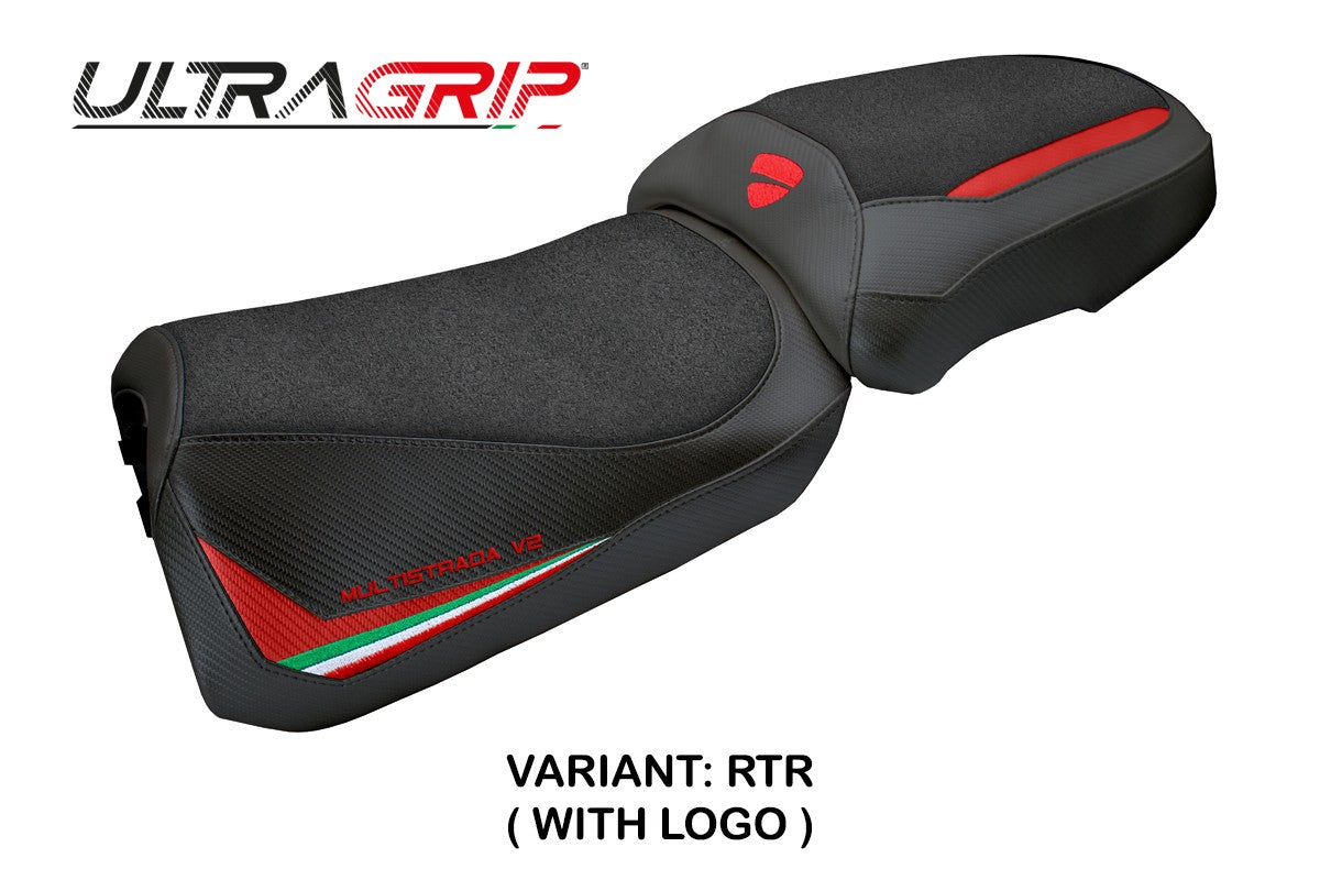 Ducati Multistada V2 2025 Seat Cover Tappezzeria Ultragrip Red Italian Flag