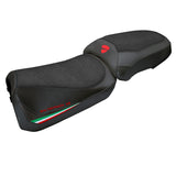 Ducati Multistada V2 2025 Seat Cover Tappezzeria Ultragrip Italian Flag Black