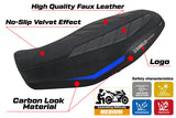 Ducati Scrambler 800 2023 Seat Cover Tappezzeria Velvet Look Blue Black