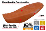 Ducati Scrambler 800 2023 Seat Cover Tappezzeria Brown Leather Look Diamond