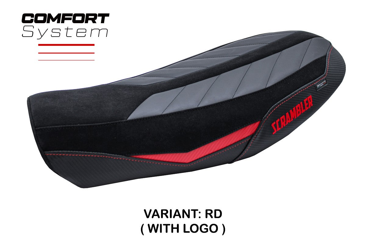 Ducati Scrambler Nightshift 2021-2022 Seat Cover Tappezzeria Comfort Red Black