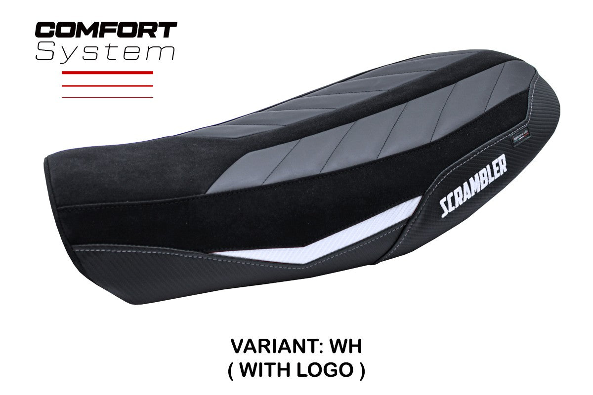 Ducati Scrambler Nightshift 2021-2022 Seat Cover Tappezzeria Comfort White Black
