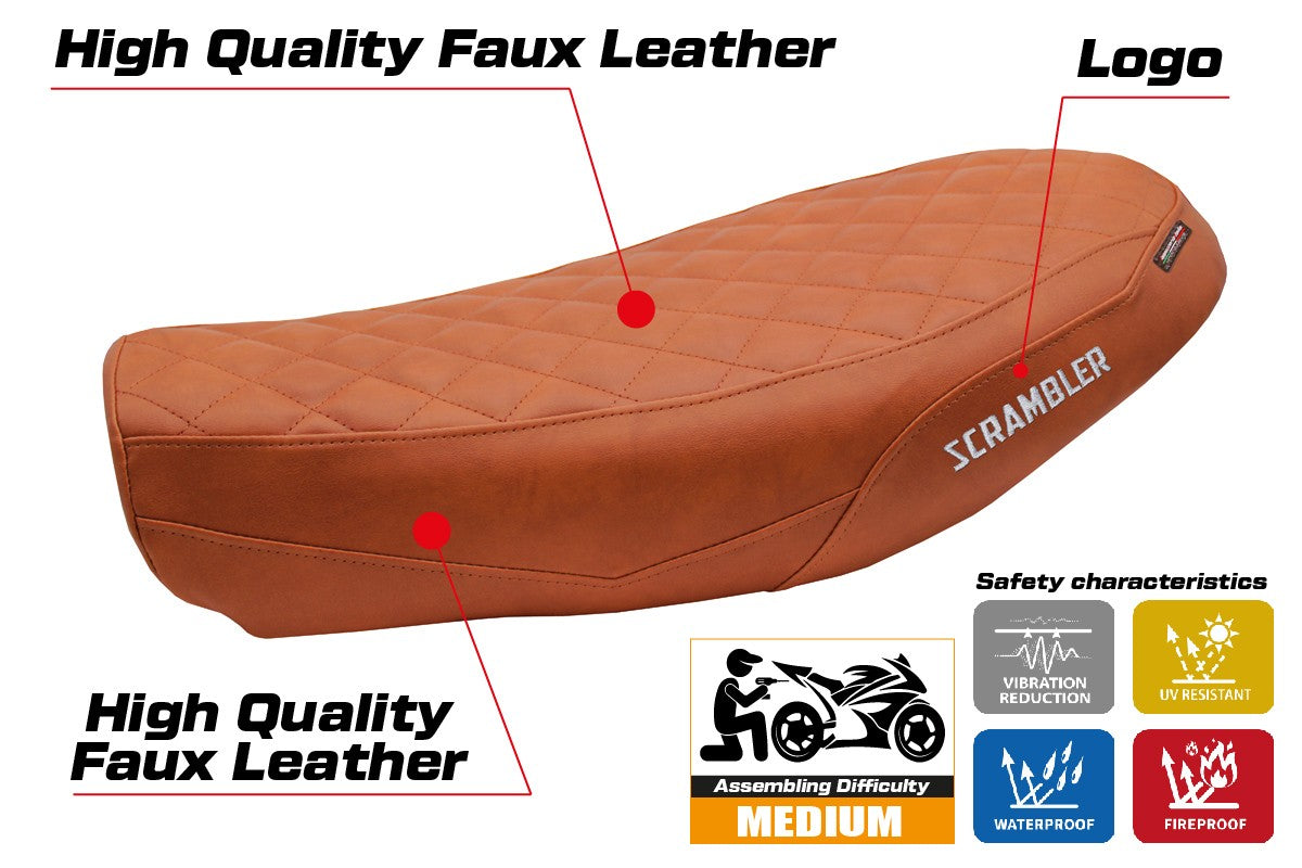 Ducati Scrambler Urban Motard 2022 2023 2024 Seat Cover Tappezzeria Brick