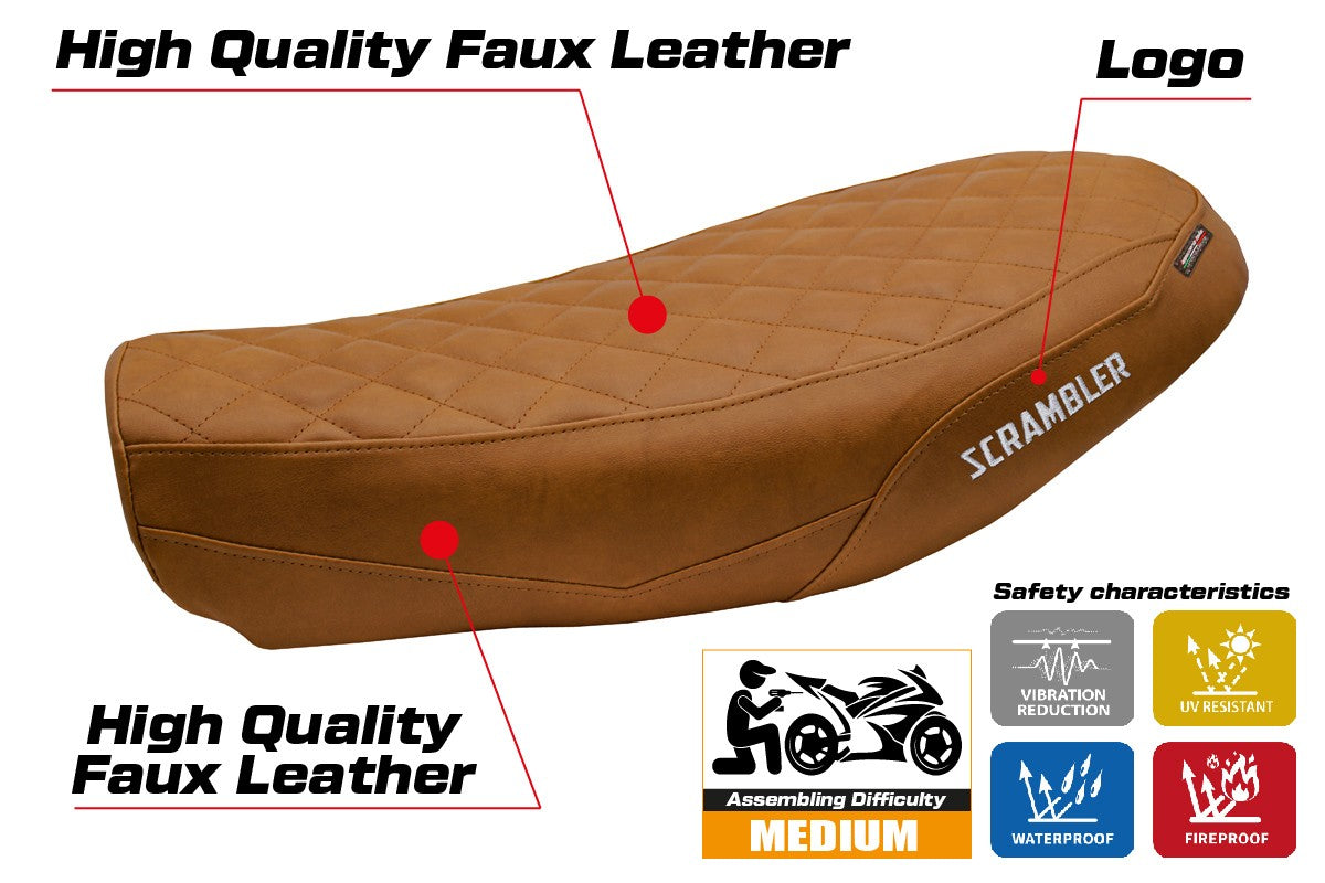 Ducati Scrambler Urban Motard 2022 2023 2024 Seat Cover Tappezzeria Brown