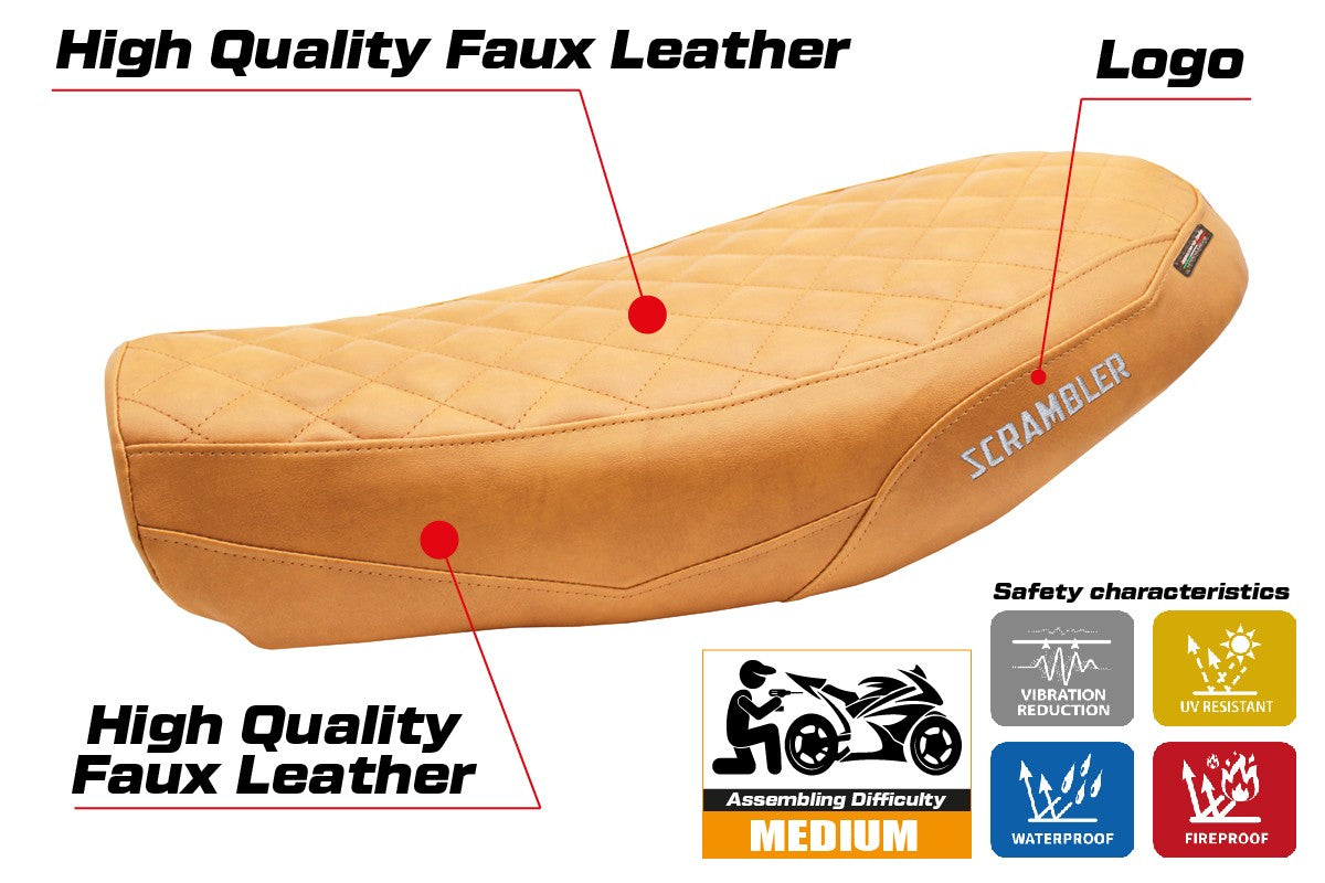 Ducati Scrambler Urban Motard 2022 2023 2024 Seat Cover Tappezzeria Camel