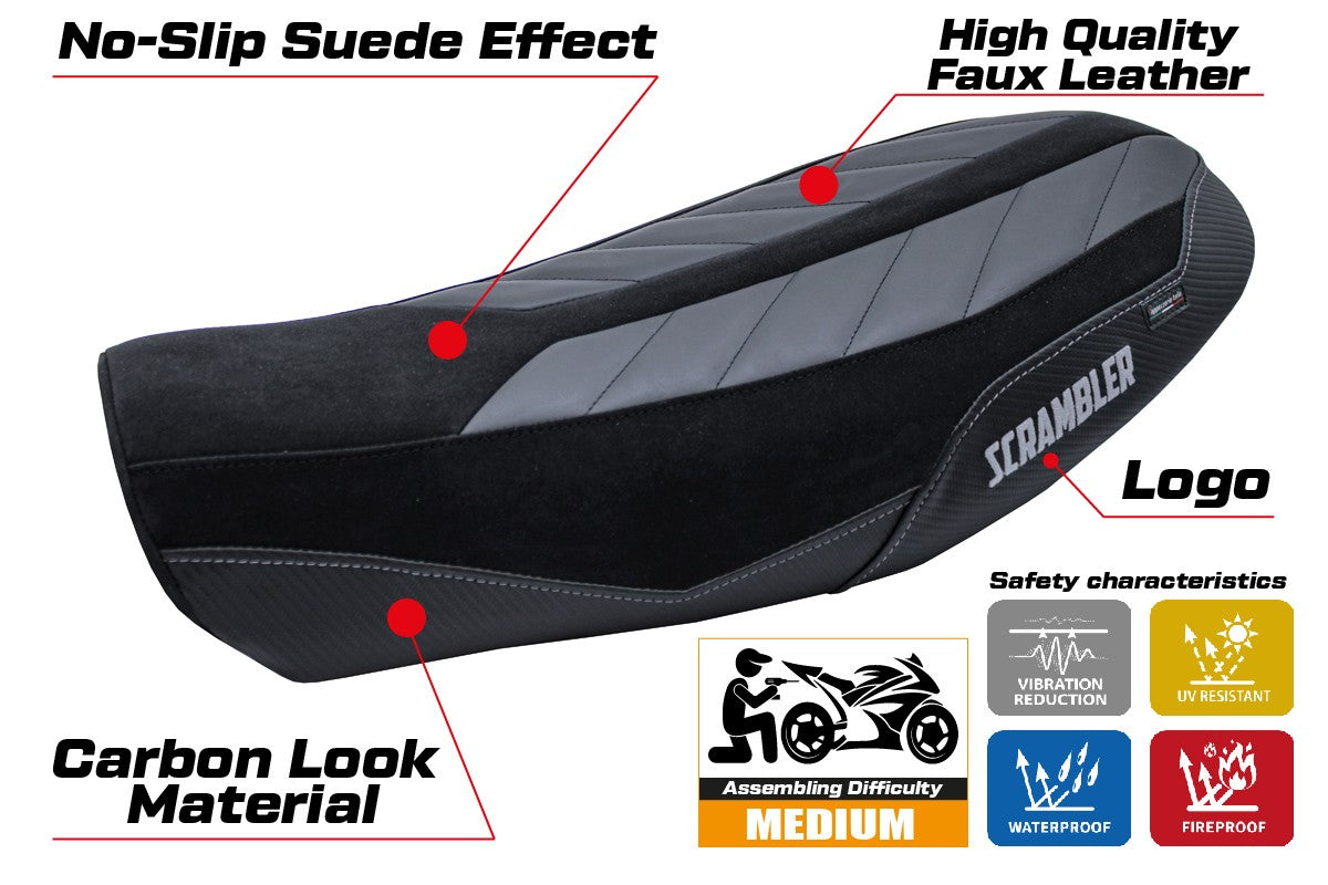 Ducati Scrambler Urban Motard 2022-2024 Seat Cover Tappezzeria Vanguard Black