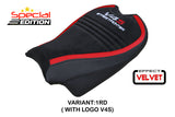 Ducati Streetfighter V4 S Seat Cover Tappezzeria 2020-2023 Velvet Red Black SpEd