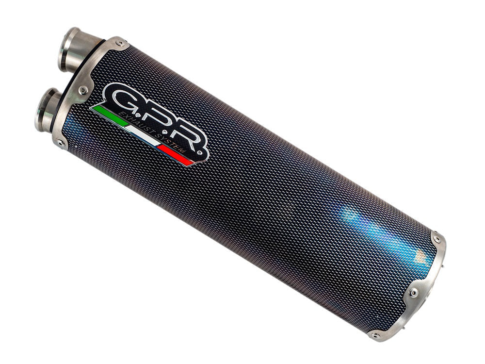 GPR Exhaust for Benelli Trk 502 X 2017-2020, Dual Poppy, Slip-on Exhaust Including Removable DB Killer and Link Pipe