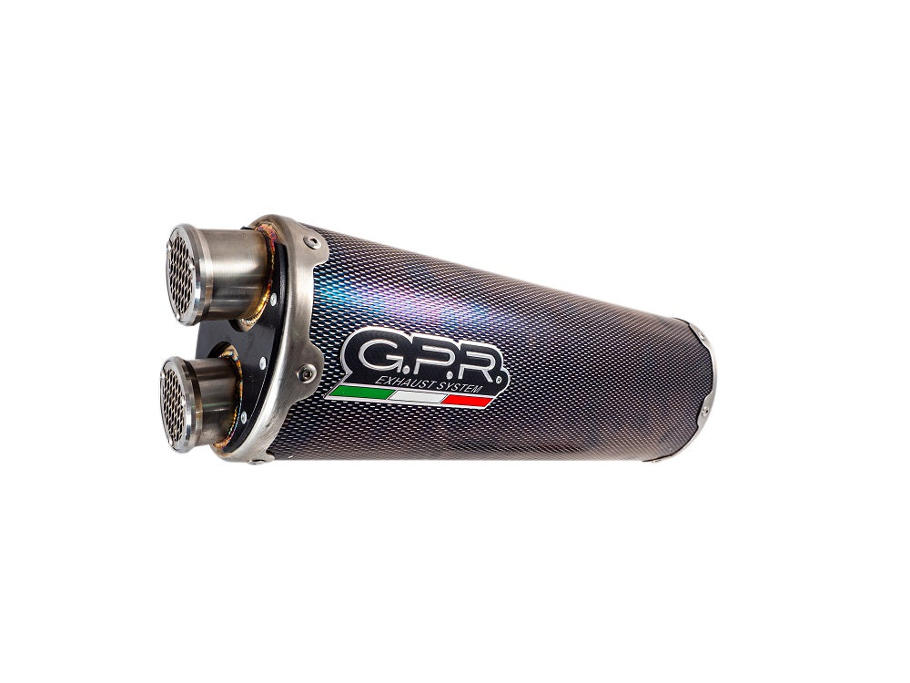 GPR Exhaust for Benelli Trk 502 X 2017-2020, Dual Poppy, Slip-on Exhaust Including Removable DB Killer and Link Pipe