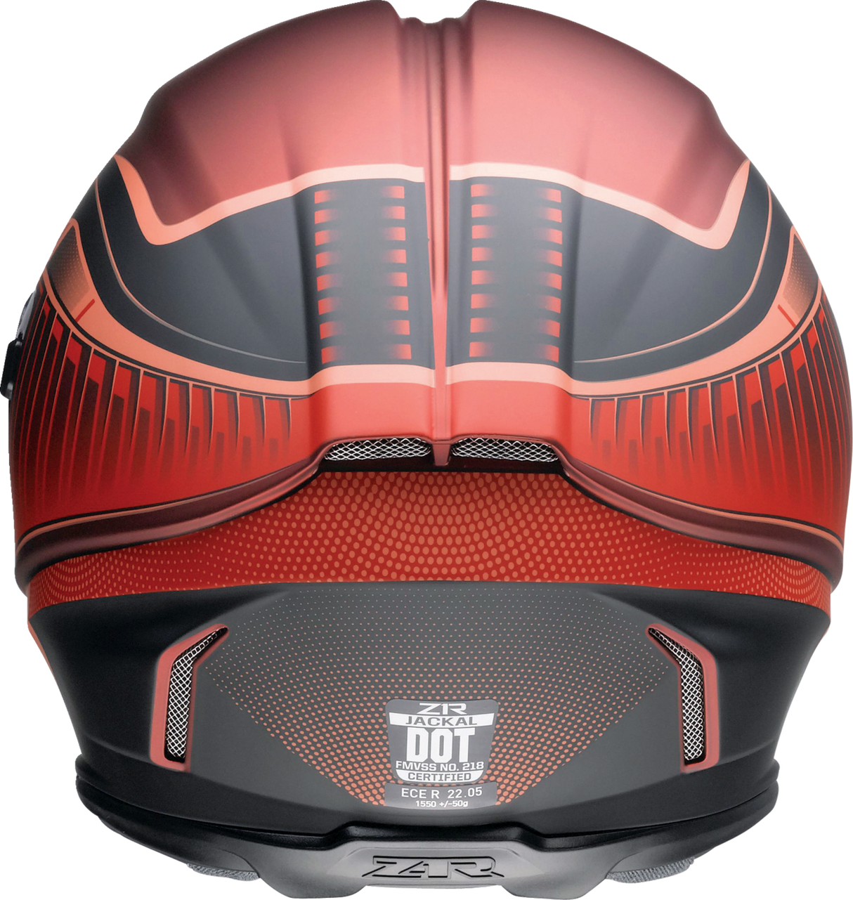 Z1R Jackal Motorcycle Helmet - Dark Matter - Red - Large 0101-14851