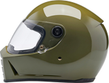 BILTWELL Lane Splitter Motorcycle Helmet - Gloss Olive Green - Small 1004-154-502