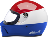 BILTWELL Lane Splitter Motorcycle Helmet - Gloss Podium Red/White/Blue - 2XL 1004-549-106