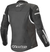 ALPINESTARS Women Stella Kira Leather Jacket - Black/White - US 8 / EU 44 3112019-12-44