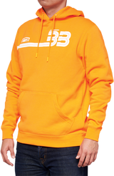 100% BB33 Pullover Kangaroo Pocket Hoodie - Orange - Medium BB-36045-476-11