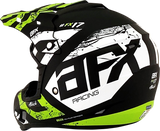 AFX FX-17 Motorcycle Helmet - Attack - Matte Black/Green - XS 0110-7178