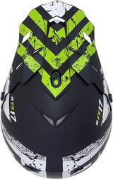 AFX FX-17 Motorcycle Helmet - Attack - Matte Black/Green - XS 0110-7178