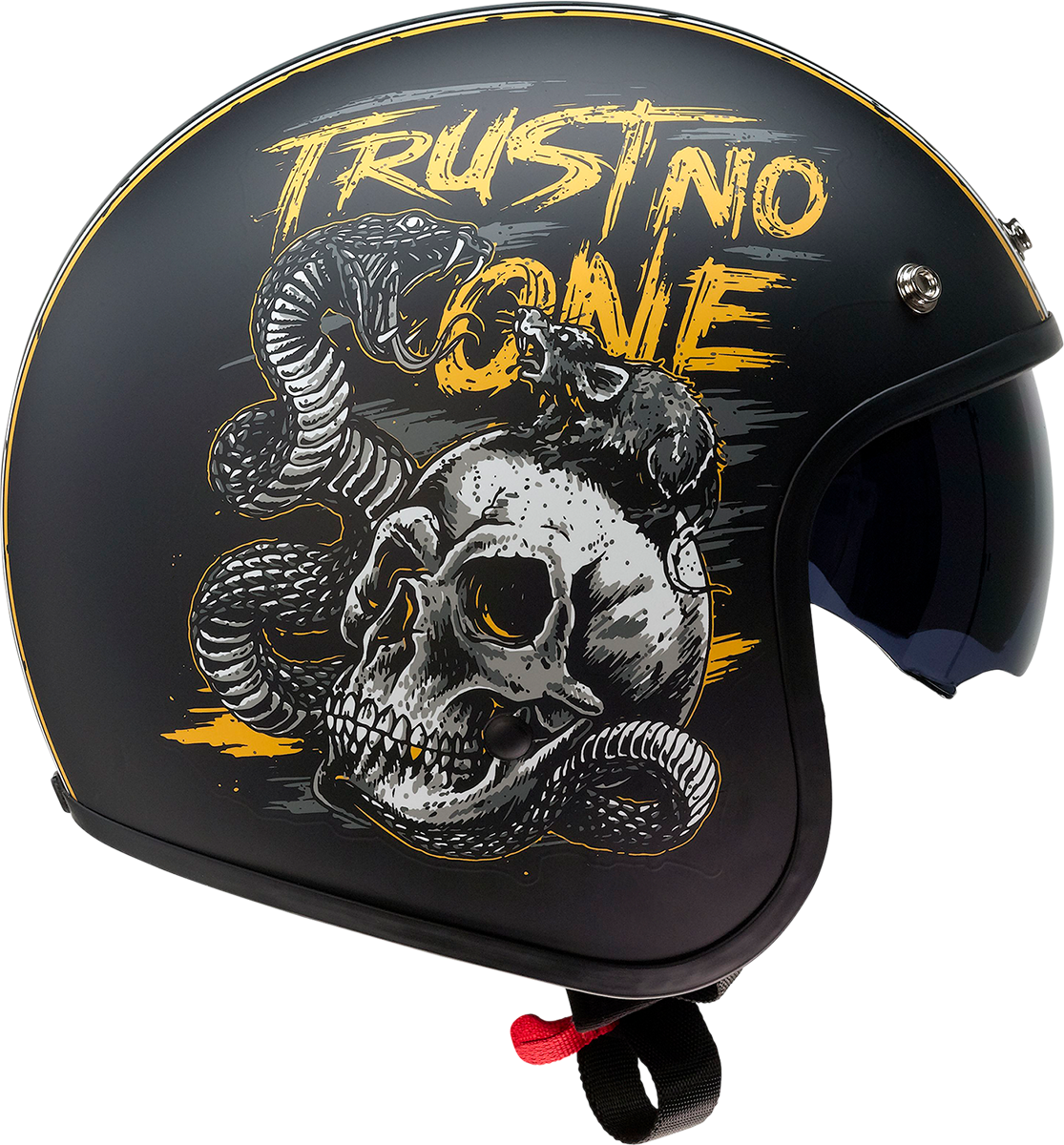 Z1R Saturn Motorcycle Helmet - Trust No One - Black/Yellow - Large 0104-2855