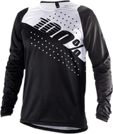 100% R-Core Long-Sleeve Jersey - Black/White - Large 40005-00012