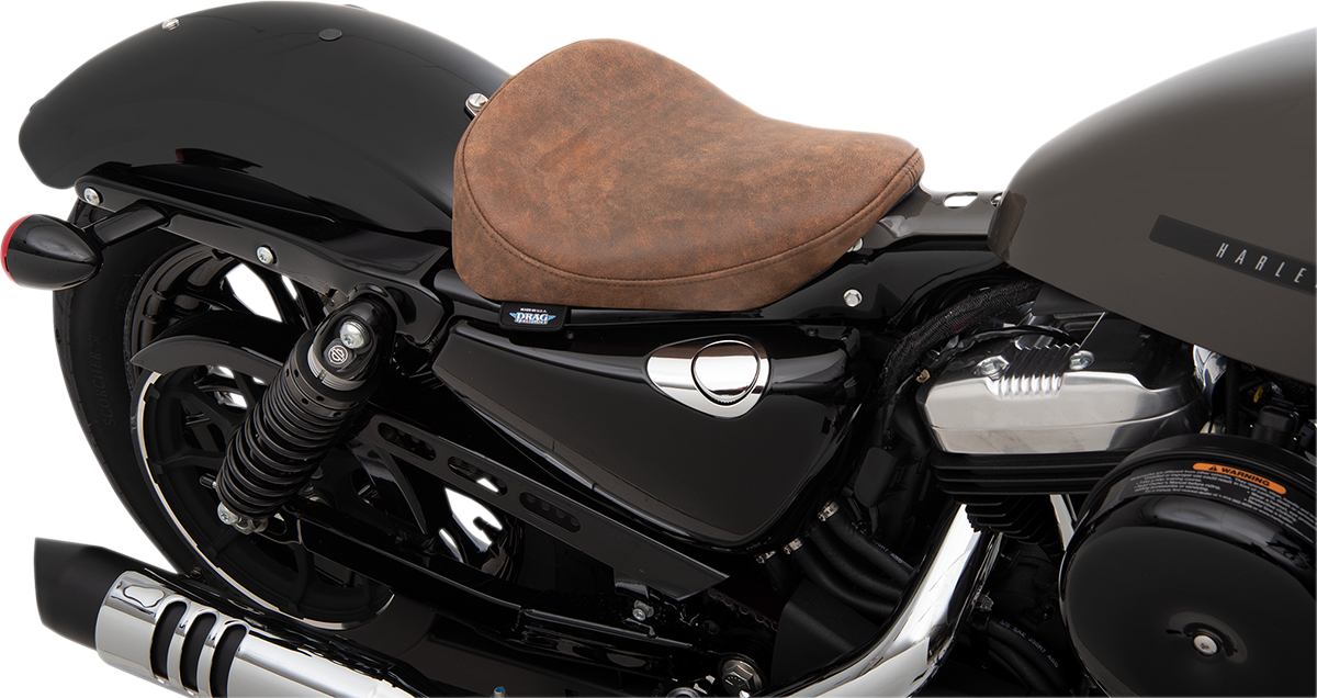 DRAG SPECIALTIES Bobber Solo Seat - Brown - Distressed - '10-'22 XL 0804-0742