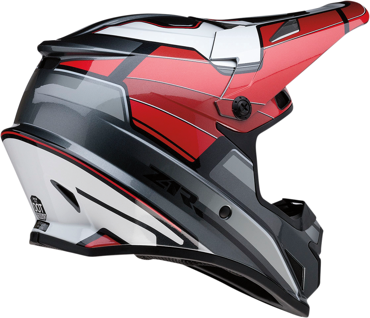 Z1R Rise Motorcycle Helmet - MC - Red/Gray - Large 0110-7211