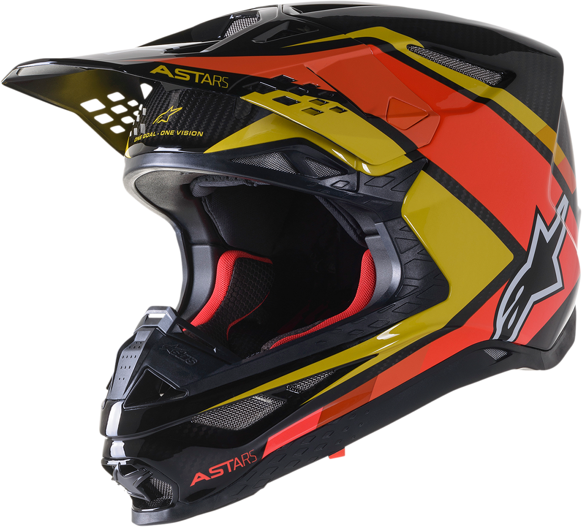 ALPINESTARS Supertech M10 Motorcycle Helmet - Meta 2 - MIPS® - Black/Yellow/Orange - Large 8300422-1549-LG